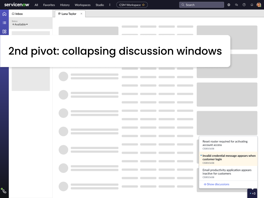2nd pivot: collapsing discussion windows